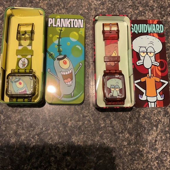 Spongebob squarepants watches NIB Compl. Set of 5 - Vtg 2004 - Picture 3 of 6